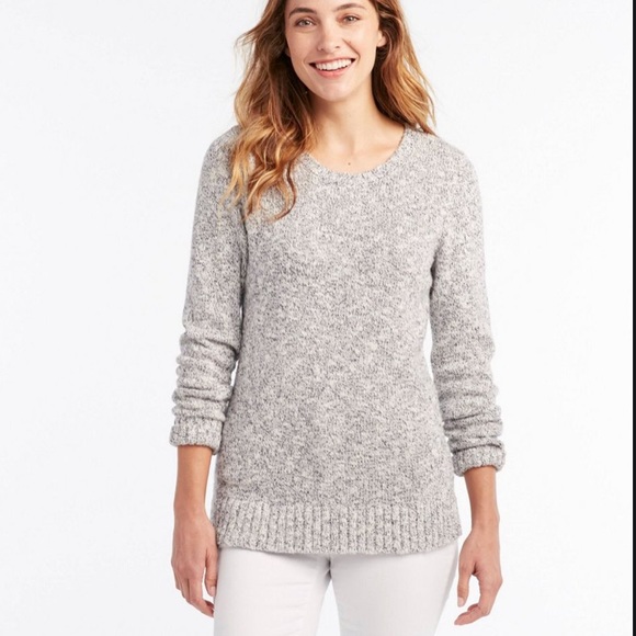 L.L. Bean Cotton Ragg Marled Sweater - Picture 3 of 9